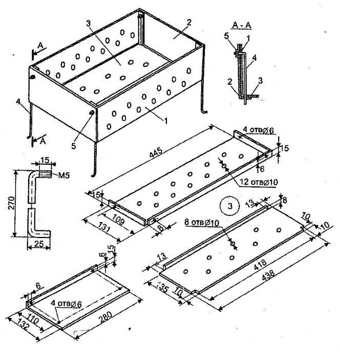 как правильно сделать мангал из металла