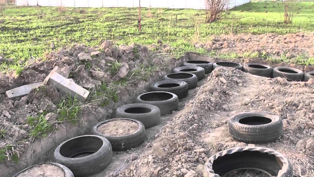 how to make a foundation from tires