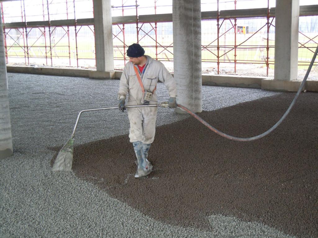 expanded clay consumption for screed