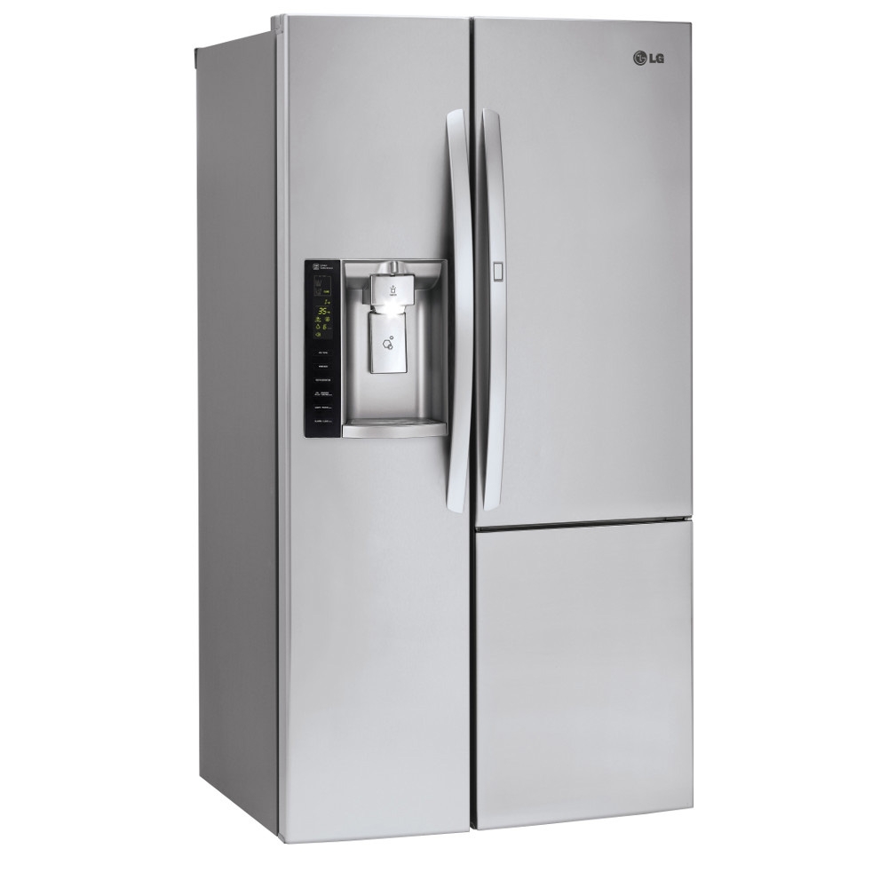 серый холодильник LG