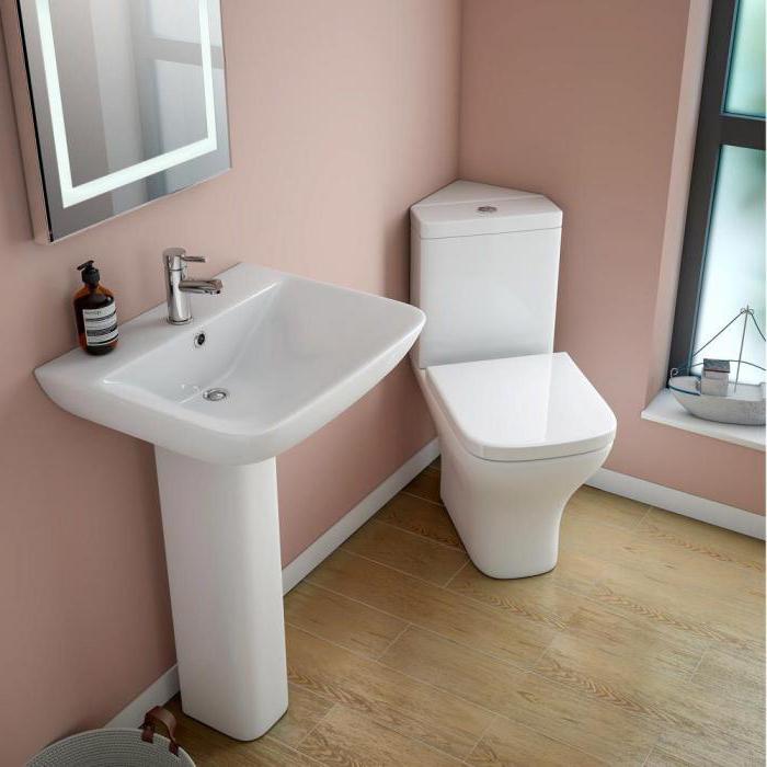 dimensions of corner toilet with cistern