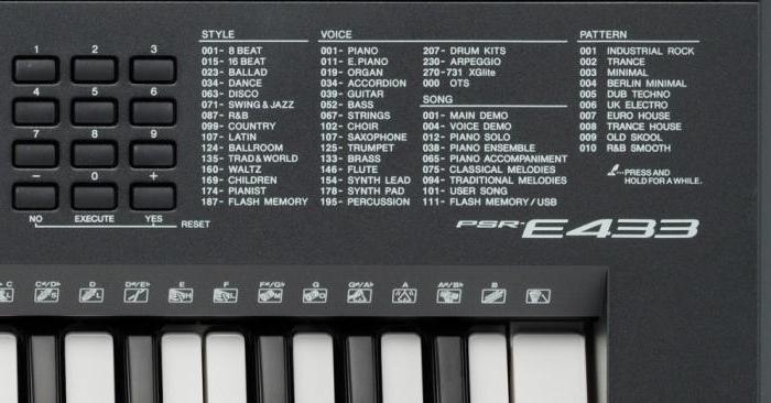 синтезатор yamaha psr e433