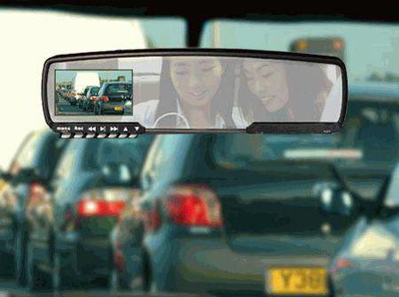 rear view camera with mirror