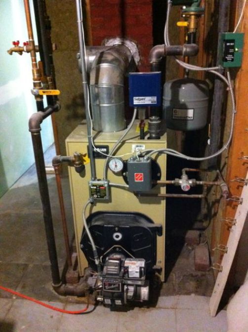 Indirect heating boiler