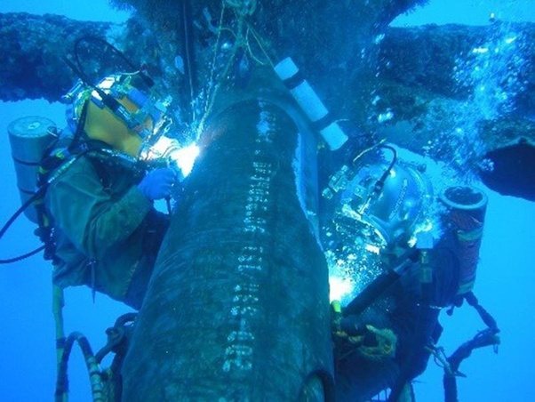 Arc welding under water