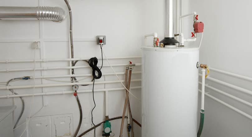 Tying indirect heating boiler