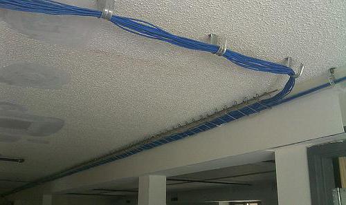 Прокладка кабеля по потолку