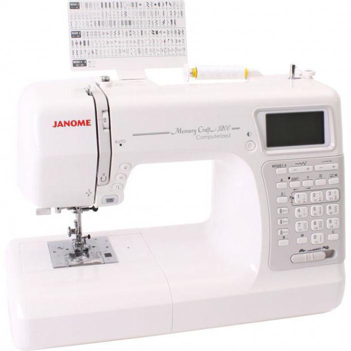 sewing machine janome memory craft 5200