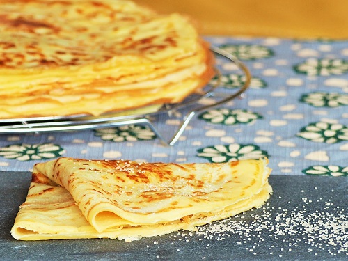 Choux pastry for pancakes on milk and semolina