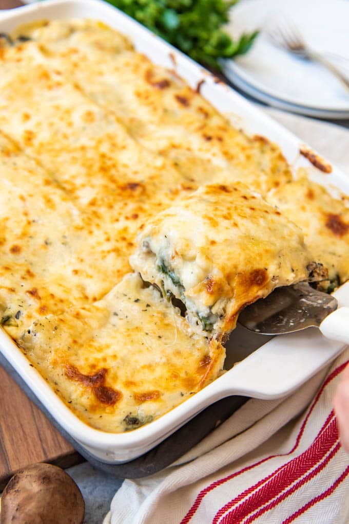 Spinach Fish Lasagna