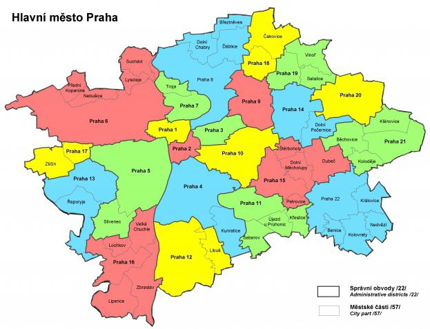 map of Prague