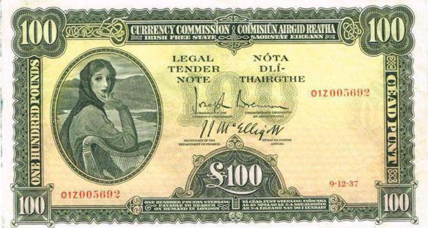 национальная валюта Ирландии