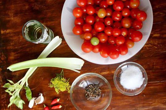 salted tomatoes in packages for the winter