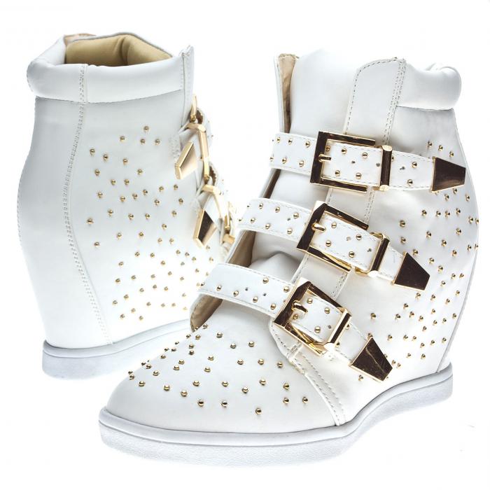 white wedge sneakers with something to wear