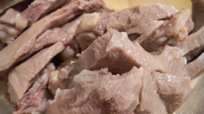 boiled calorie beef tongue