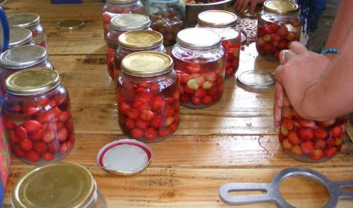 Stewed cherry plum for the winter