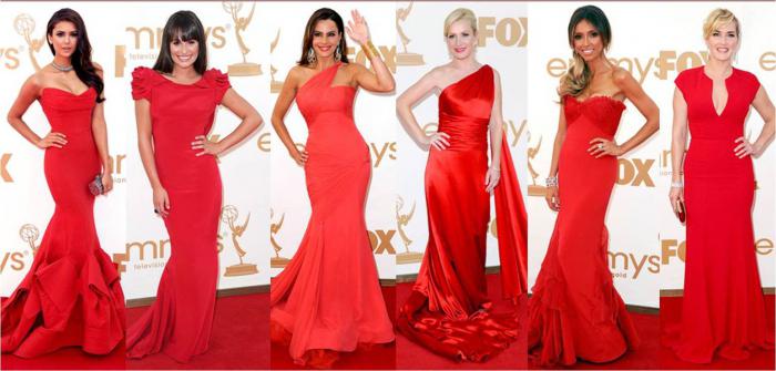 red dresses on the red carpet