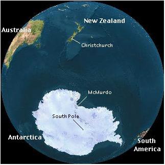 в каком полушарии находится антарктида