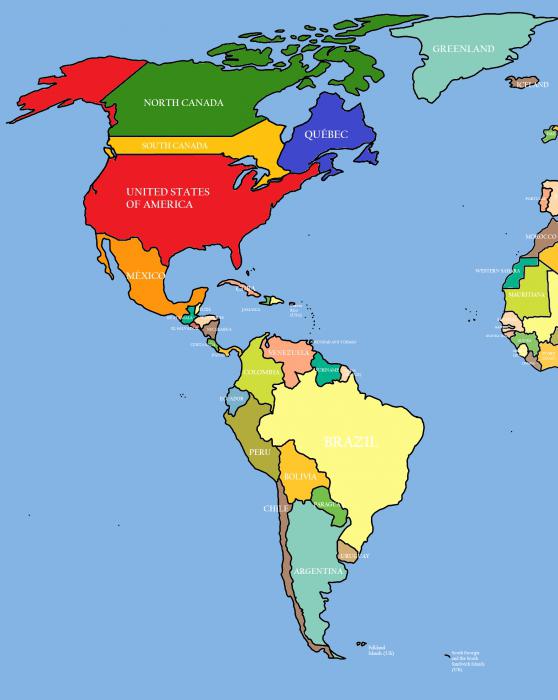 Какие материки входят в америку. Часть света Америка на карте. Континент Северная Америка и Южная Америка. Континент Северная Америка страны на карте. Южная часть Северной Америки.