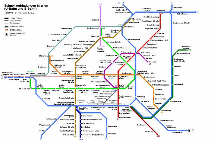 метро Вены схема