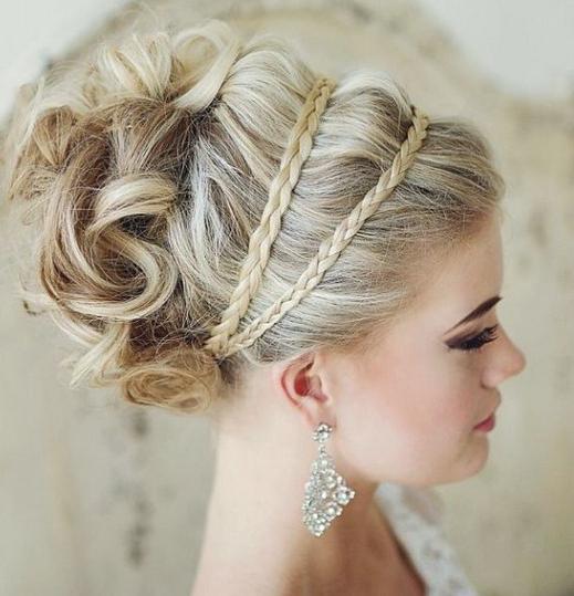 high wedding hairstyle