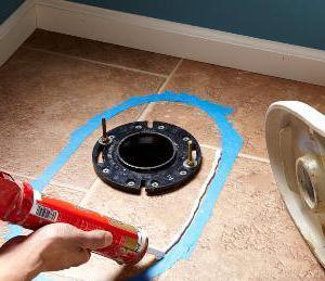 installation of a toilet in a private house