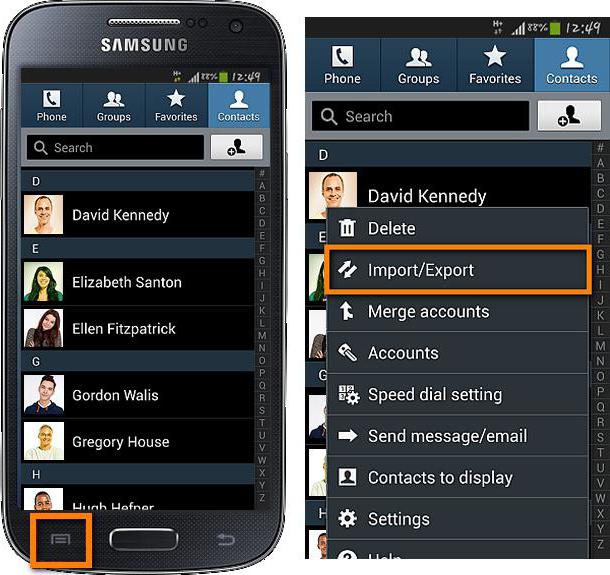 Как перенести контакты с андроида на андроид через блютуз самсунг на самсунг