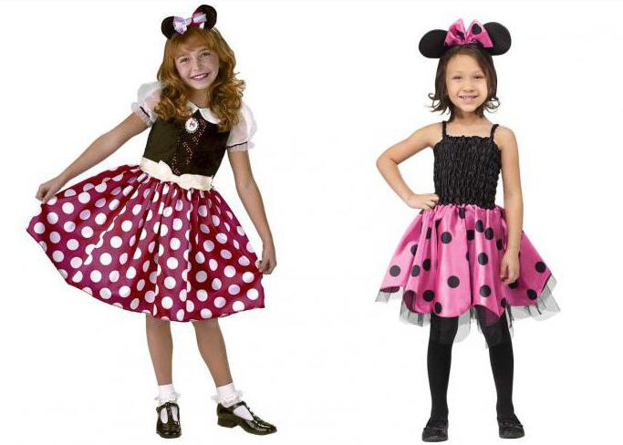 Карнавальный костюм Микки Мауса для девочек/Юбка и ободок Микки Мауса/Микки и Мини Маус