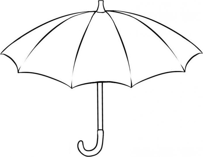 как нарисовать зонтик простым карандашом пошагово