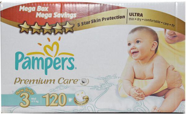 подгузники pampers premium care 3