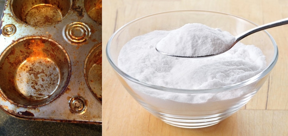 убрать ржавчину с металла с помощью соды