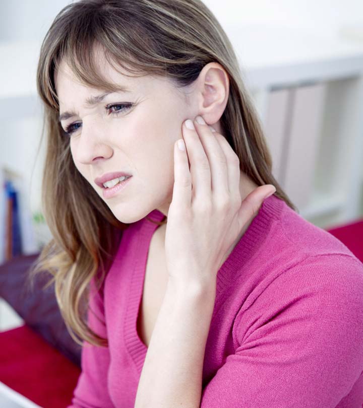 pimple on the left ear