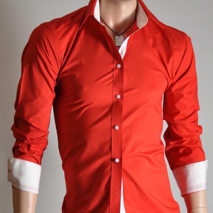 красная рубашка мужская