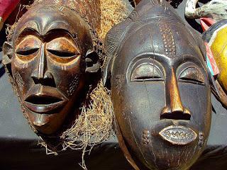 african wood mask