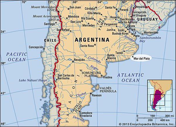 аргентина на карте 