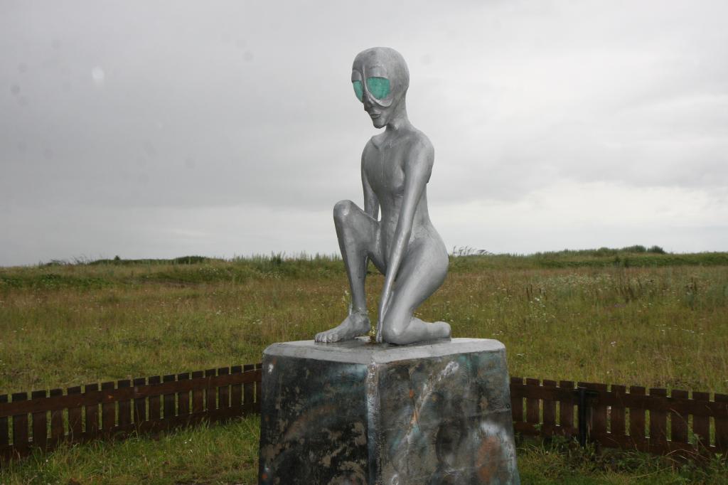 Памятник пришельцу в Молебке