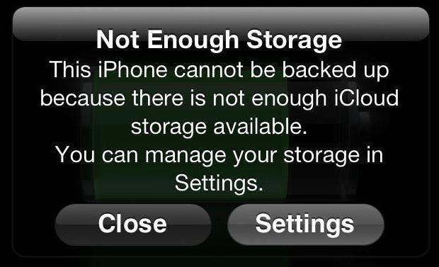  not enough storage на iphone