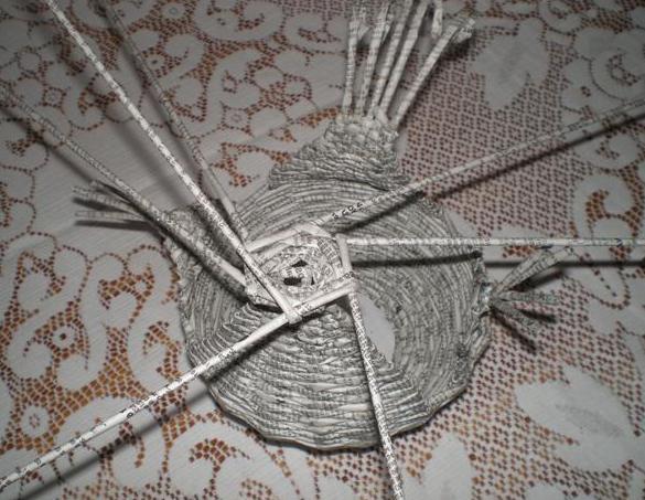 плетение из газетных трубочек спиральное плетение