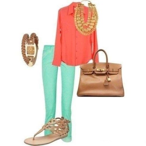 what to wear with turquoise pants ideas