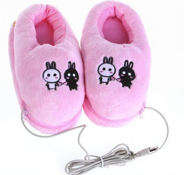 USB heated slippers