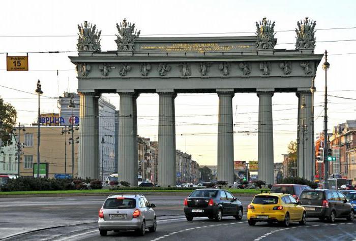 московские триумфальные ворота в санкт петербурге история