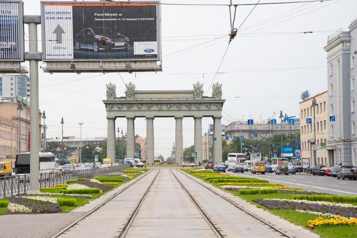 Moscow Triumphal Gate in St. Petersburg address