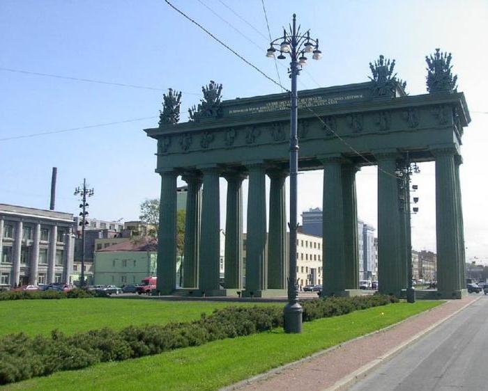 Moscow triumphal gates in St. Petersburg