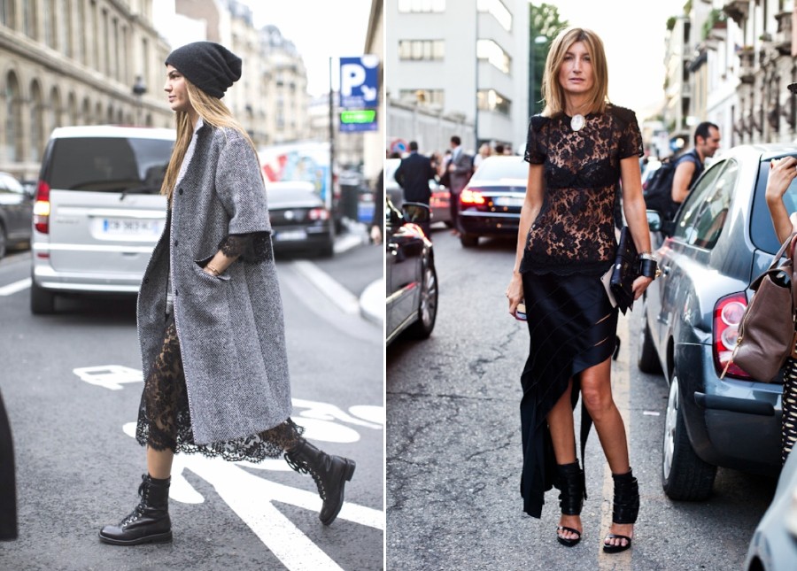 Black dress with lace