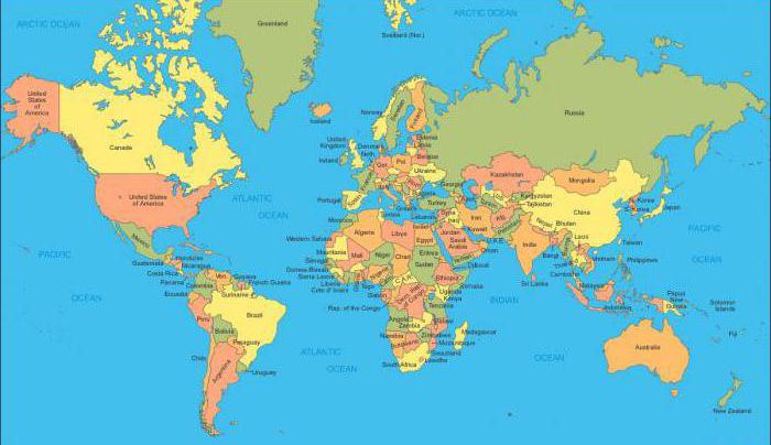 Географическая карта стран мира