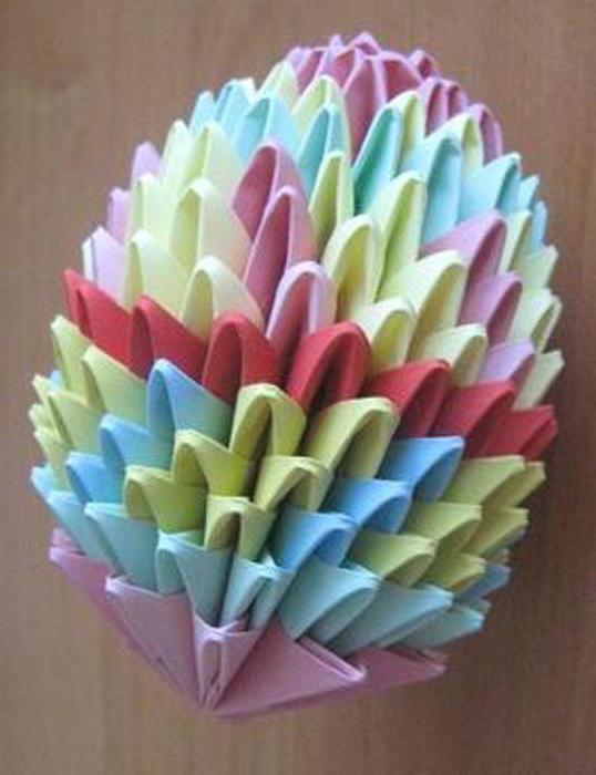 модульное оригами схема пасхального яйца