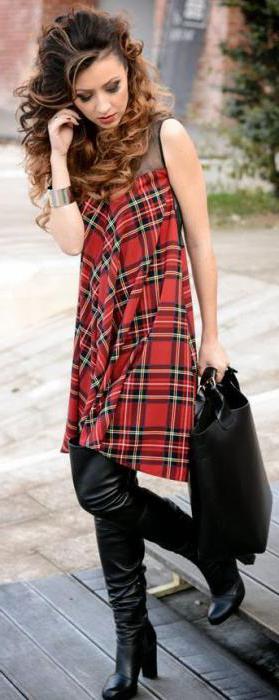 red check dress