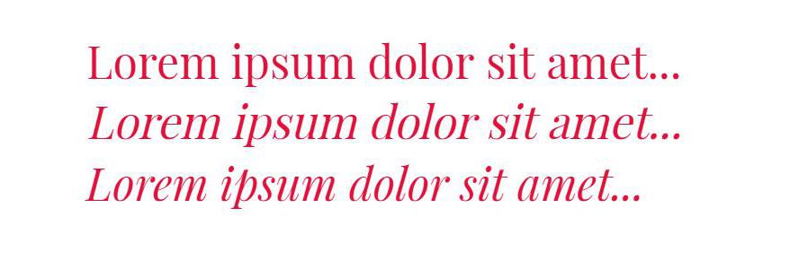 Italic and oblique font style