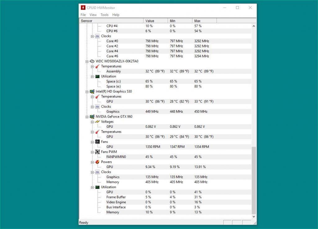 Программа HW Monitor