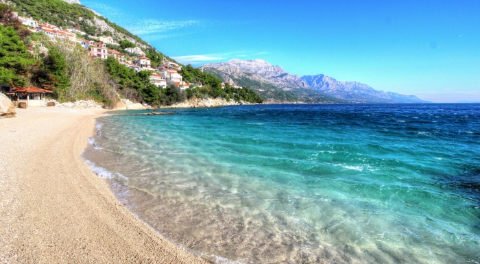 песчаный пляж в Хорватии